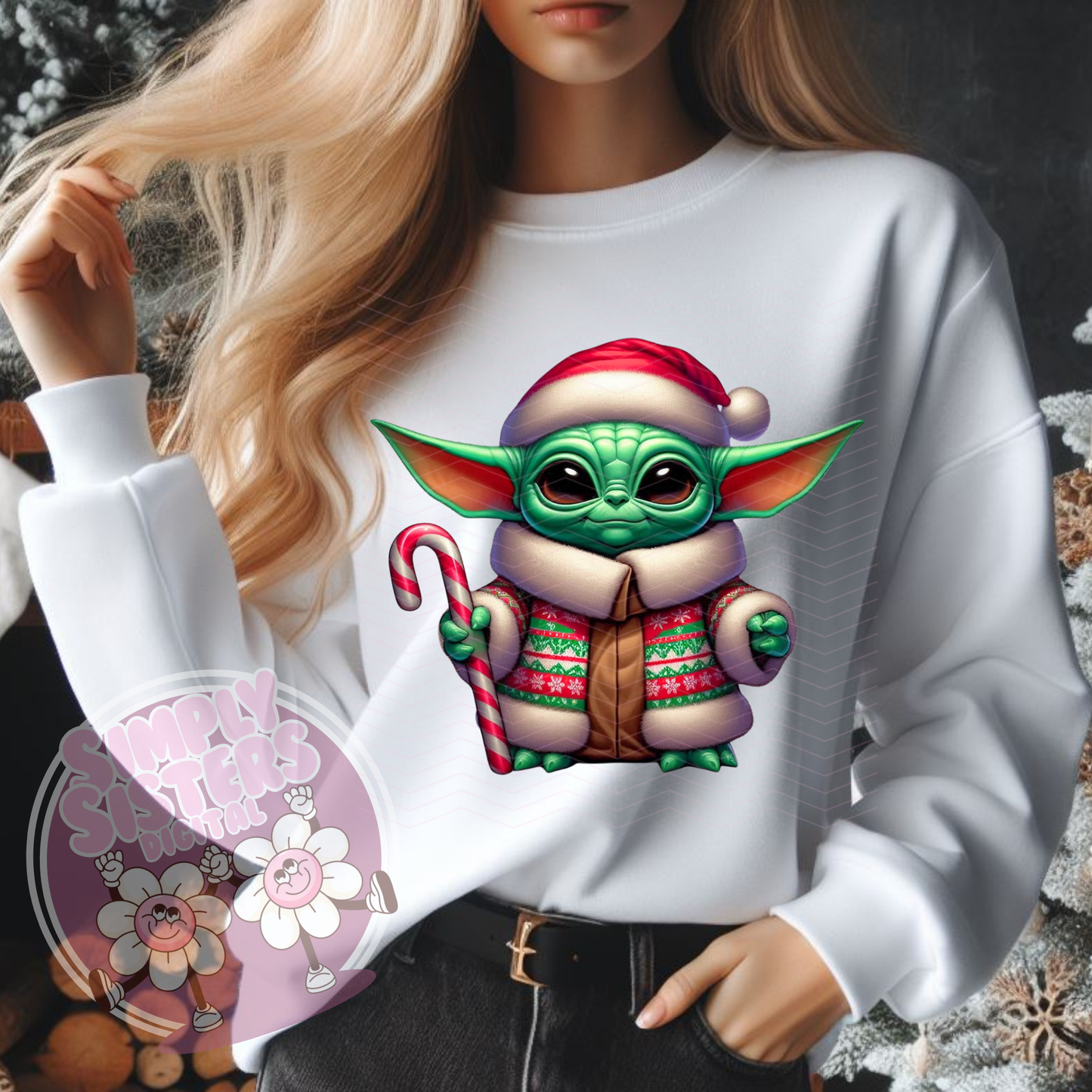BABY CHRISTMAS YODA PNG BUNDLE