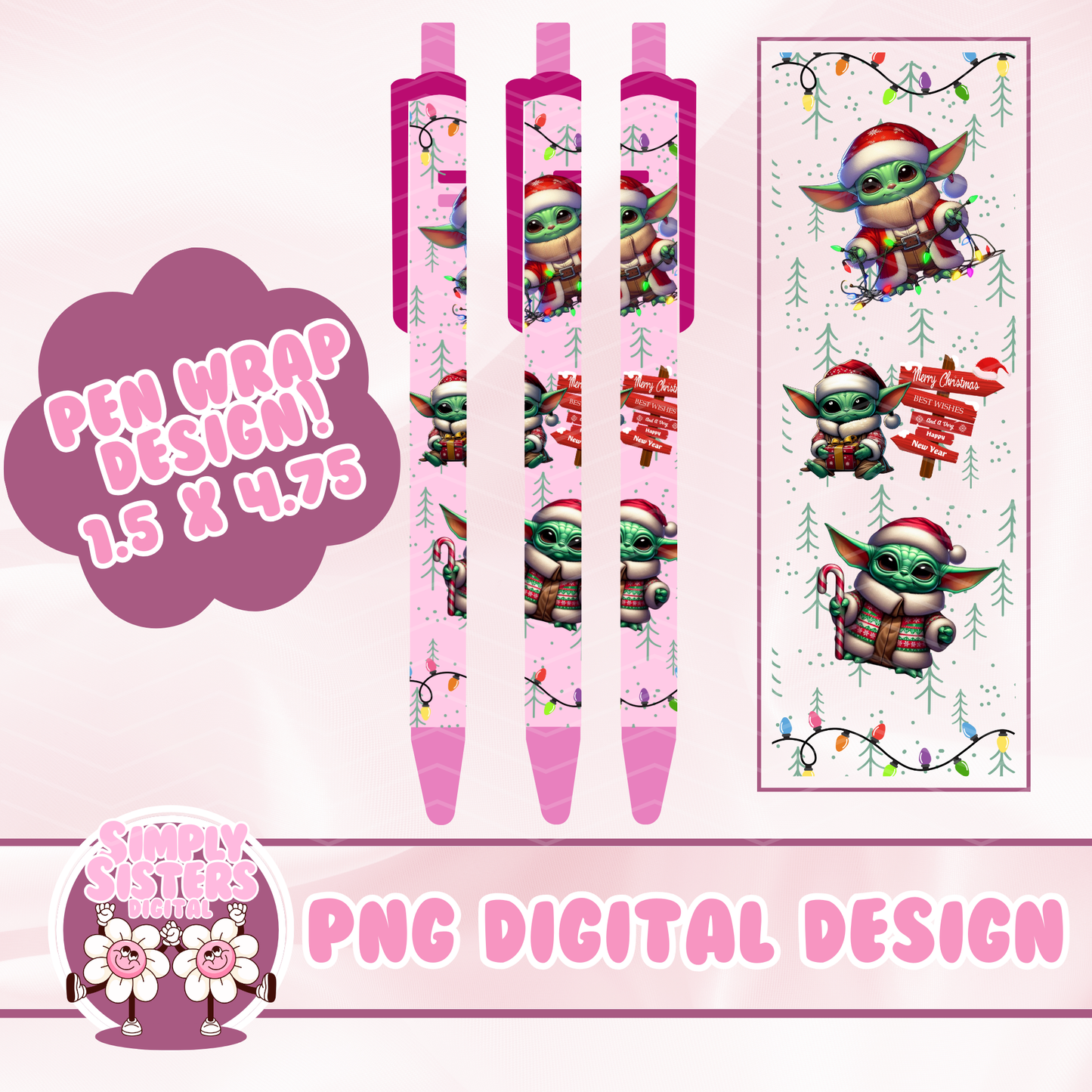 BABY YODA CHRISTMAS PEN WRAP