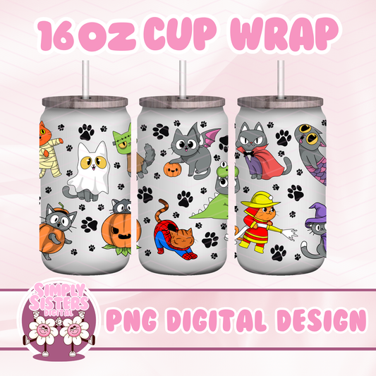 SPOOKY KITTY CUP WRAP