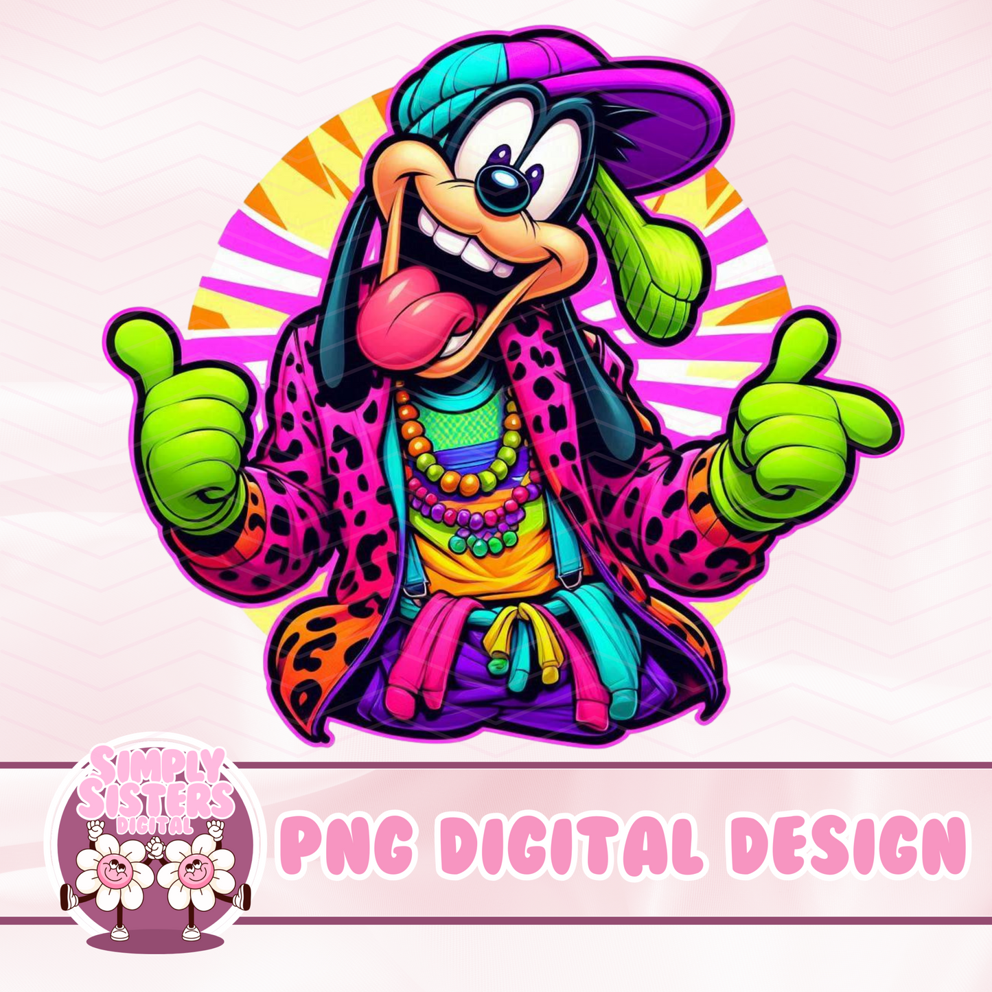 RETRO GOOFY AND PLUTO PNG