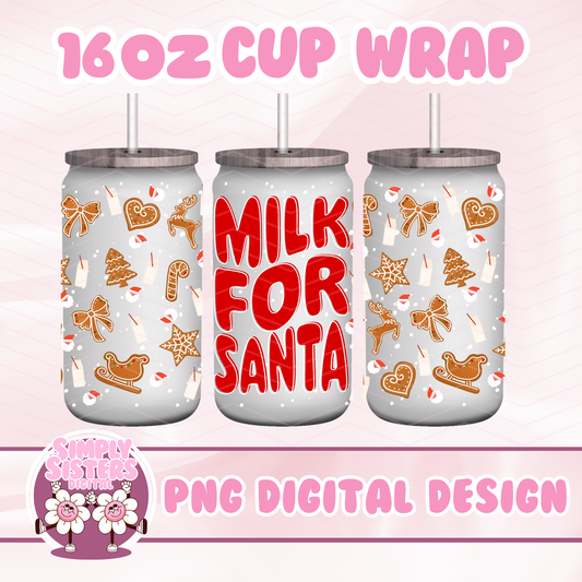 MILK FOR SANTA CUP WRAP