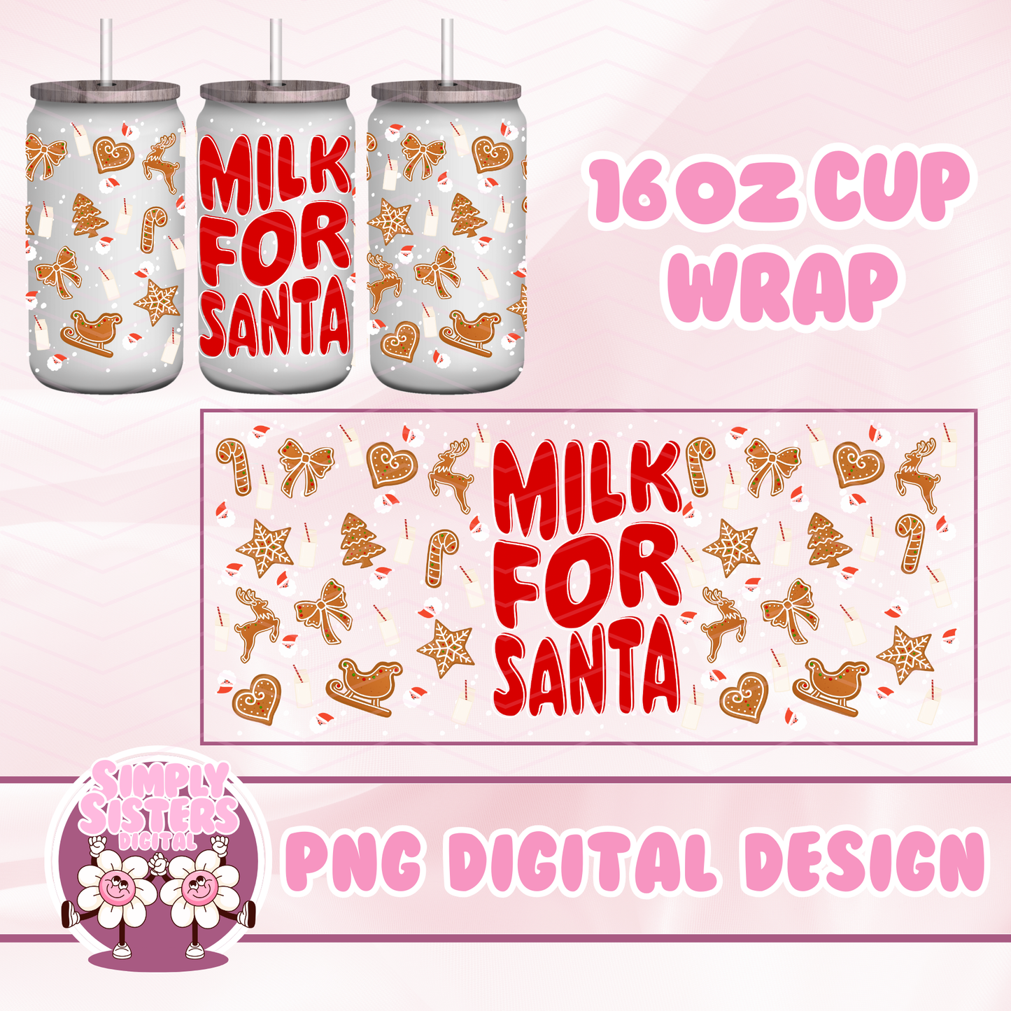 MILK FOR SANTA CUP WRAP