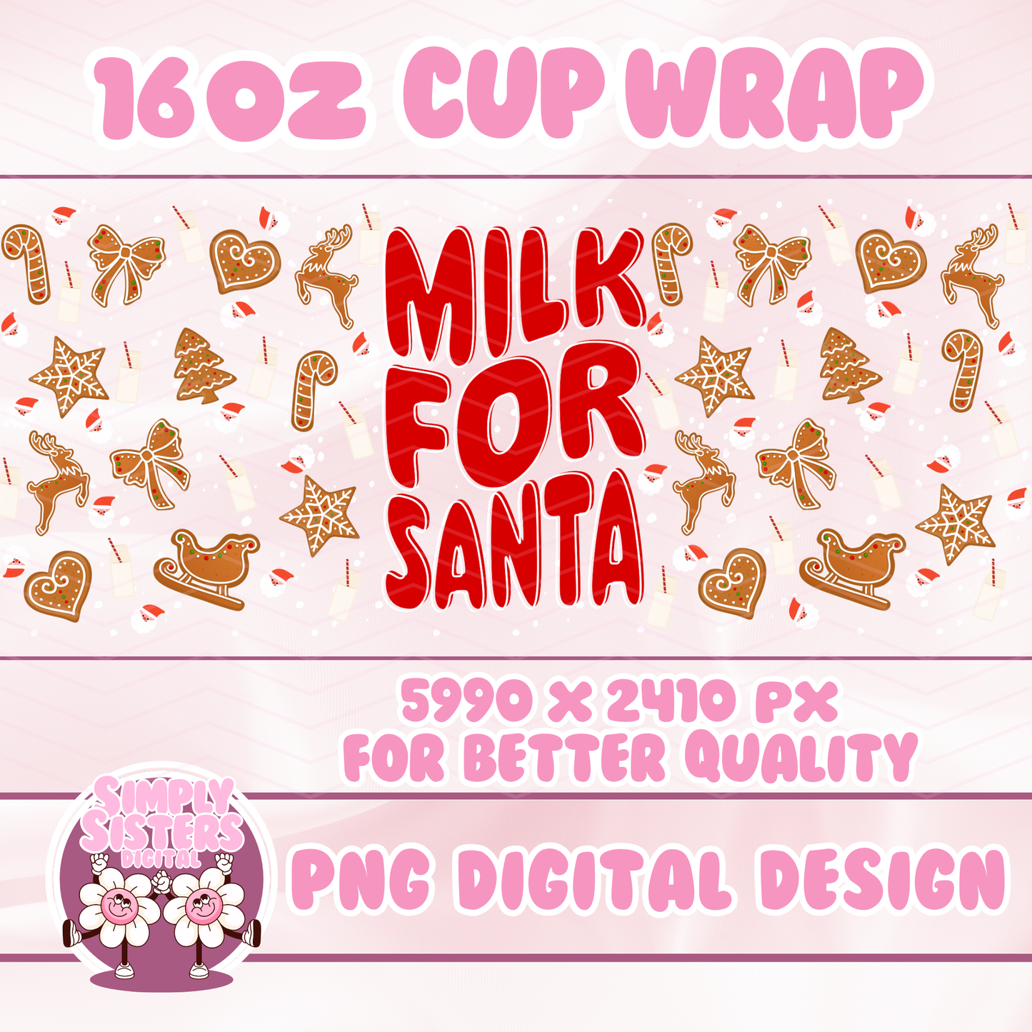 MILK FOR SANTA CUP WRAP