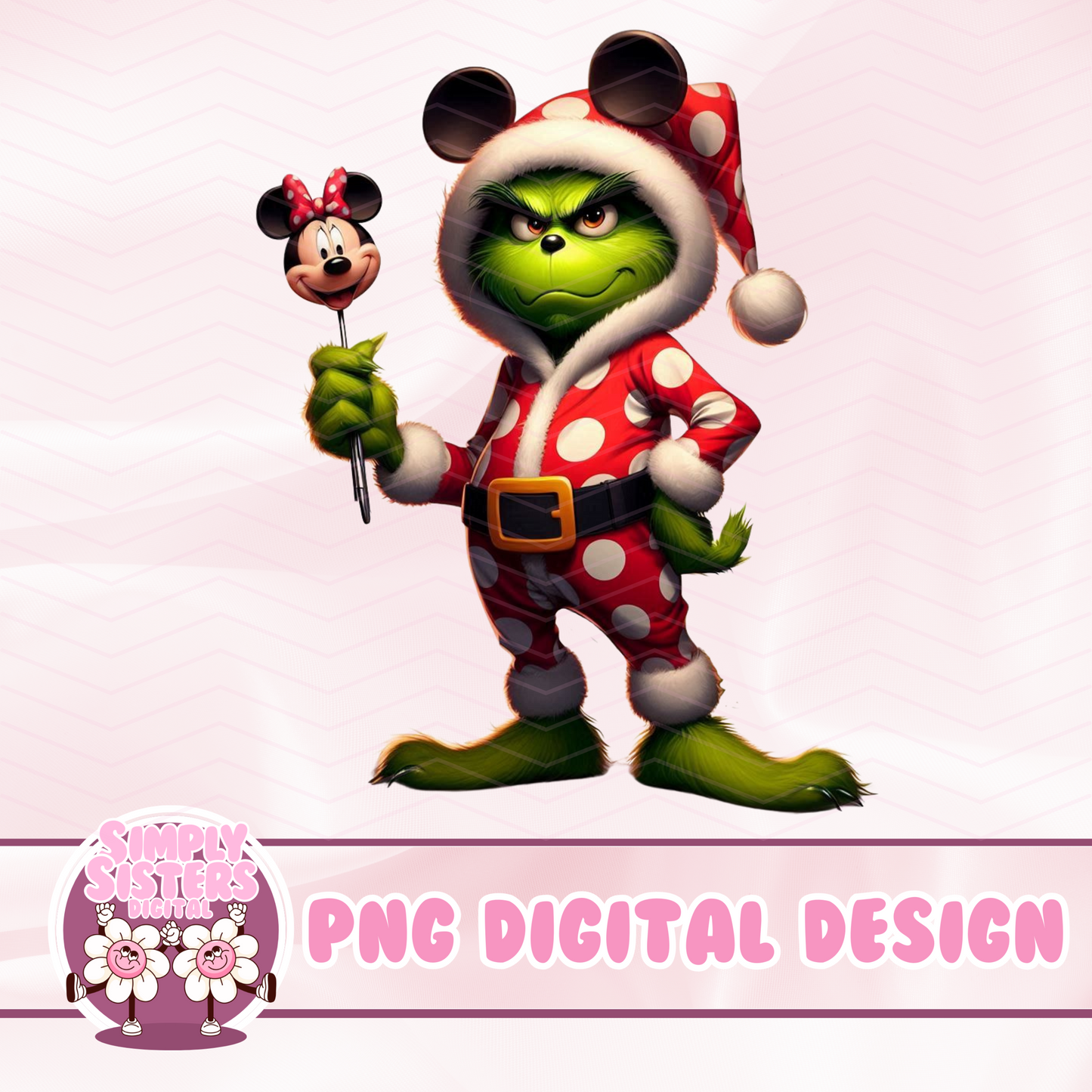 GRINCH IN A MICKEY ONESIE