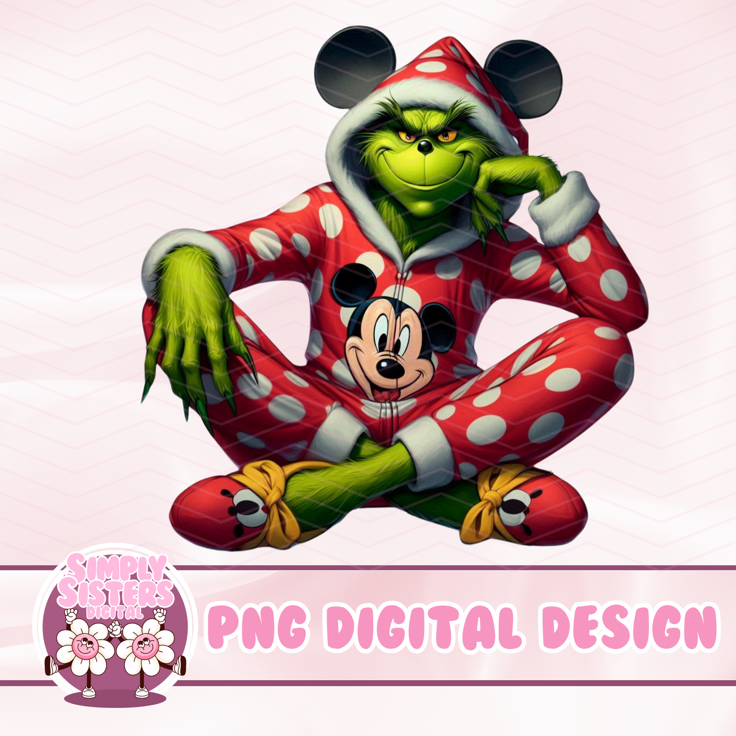 GRINCH IN A MICKEY ONESIE