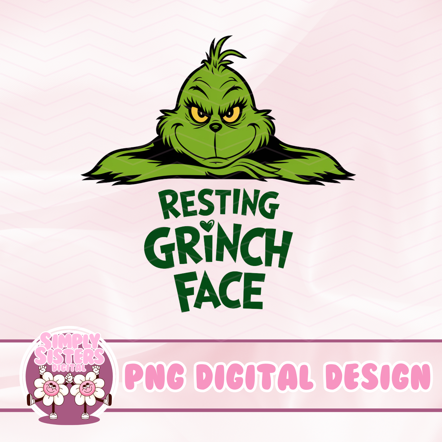 RESTING GRINCH FACE PNG