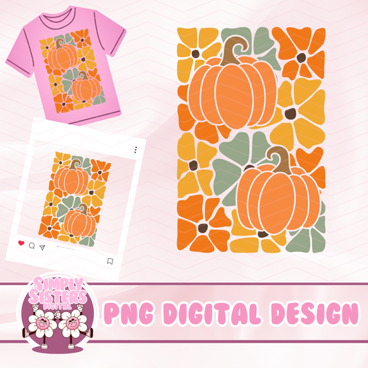 FALL PUMPKIN ABSTRACT DESIGN