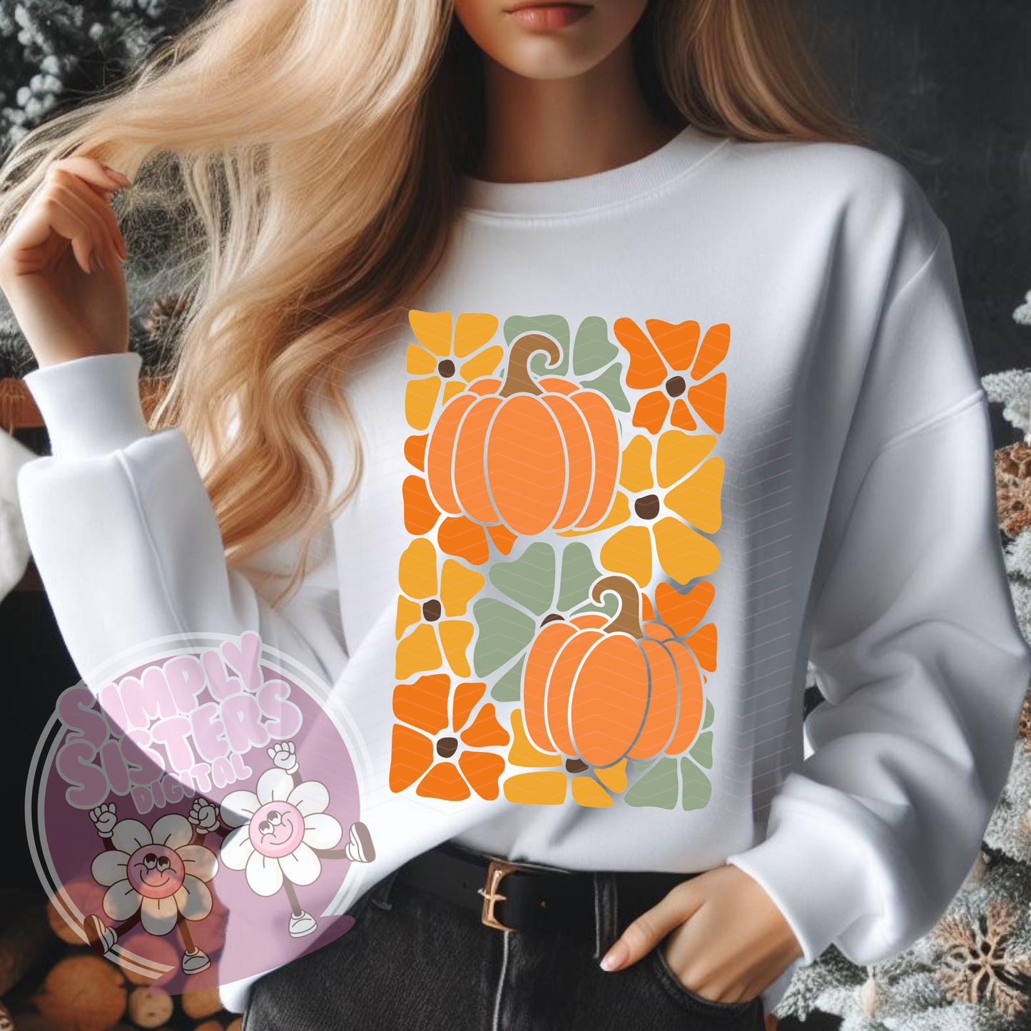 FALL PUMPKIN ABSTRACT DESIGN