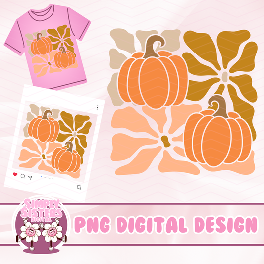 SQUARE FALL PUMPKIN ABSTRACT DESIGN