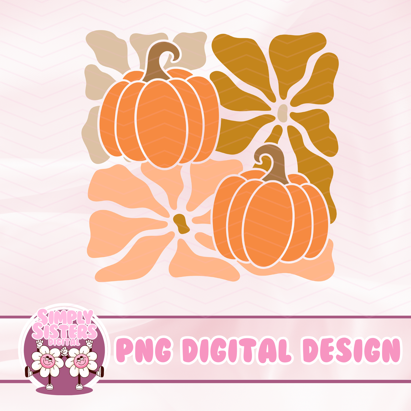 SQUARE FALL PUMPKIN ABSTRACT DESIGN