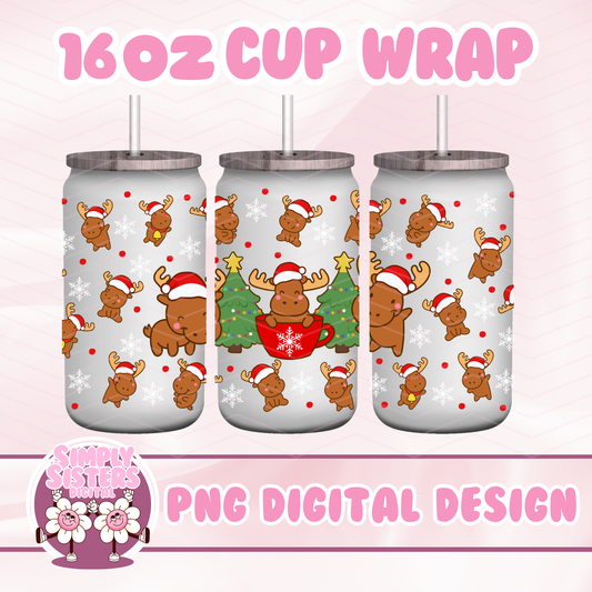 CHRISTMAS MOOSE CUP WRAP