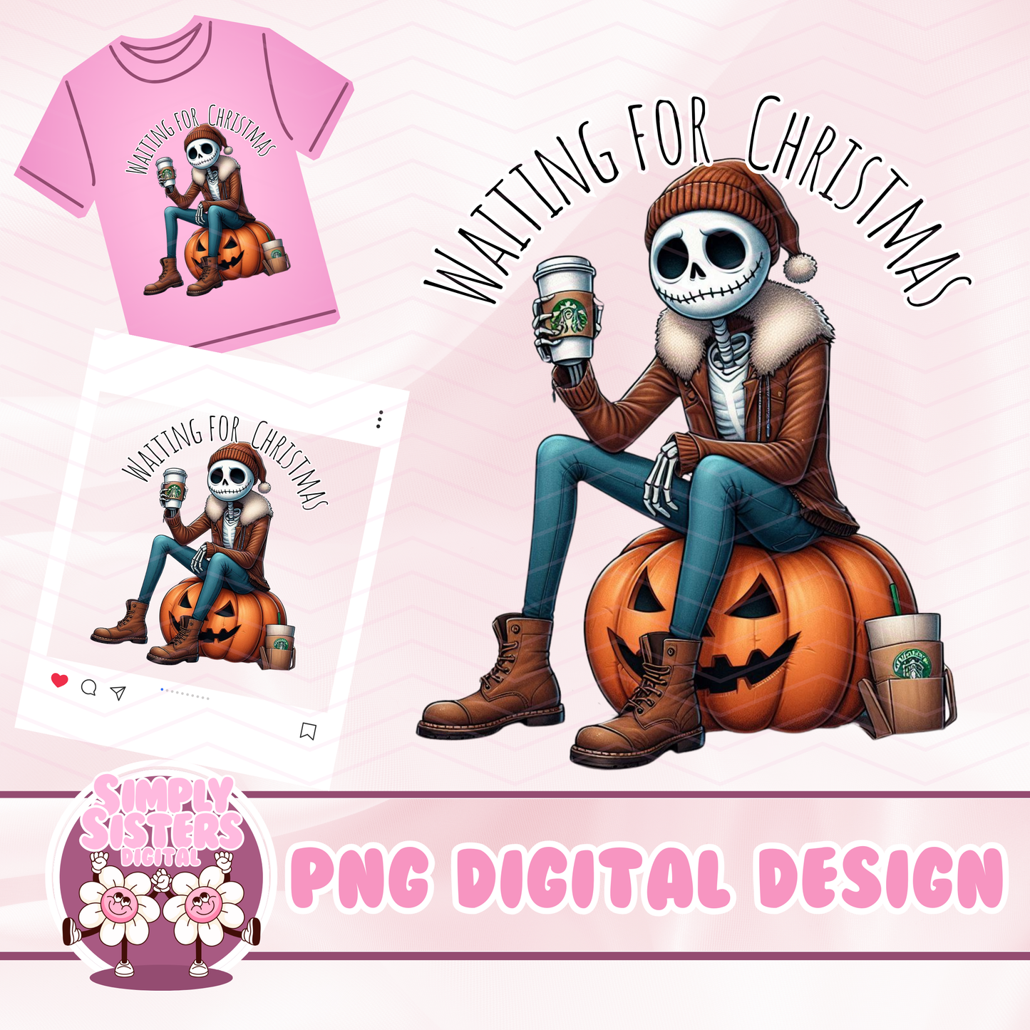 JACK SKELETON WAITING FOR XMAS PNG