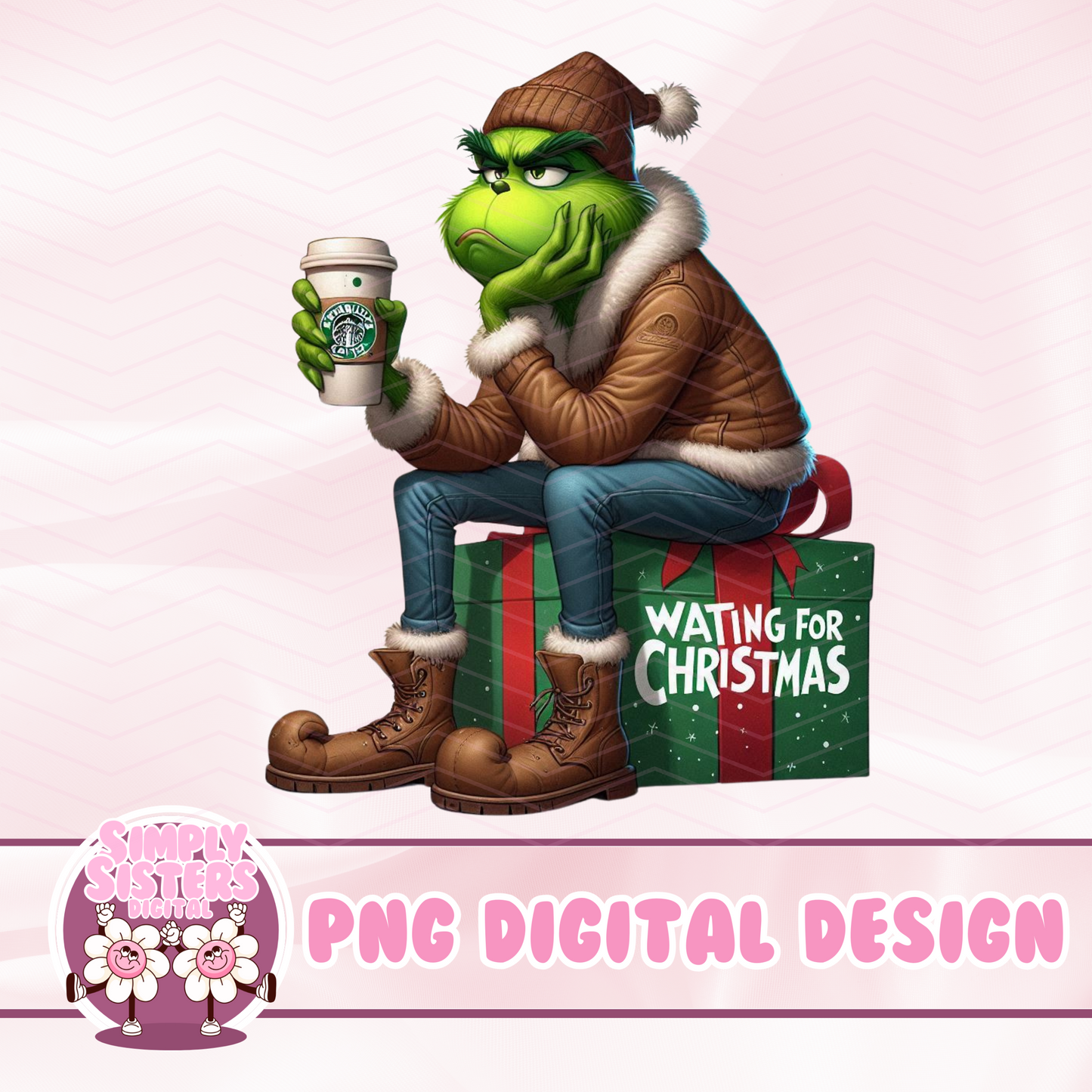 GRINCH WAITING FOR XMAS PNG