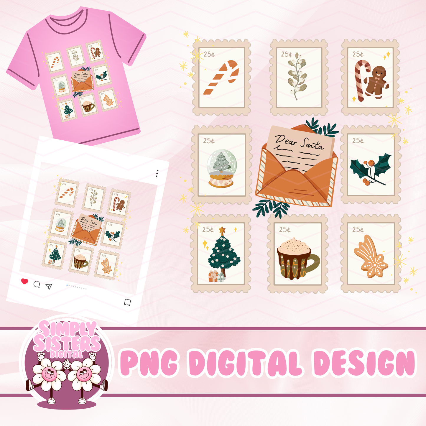 CHRISTMAS STAMPS PNG
