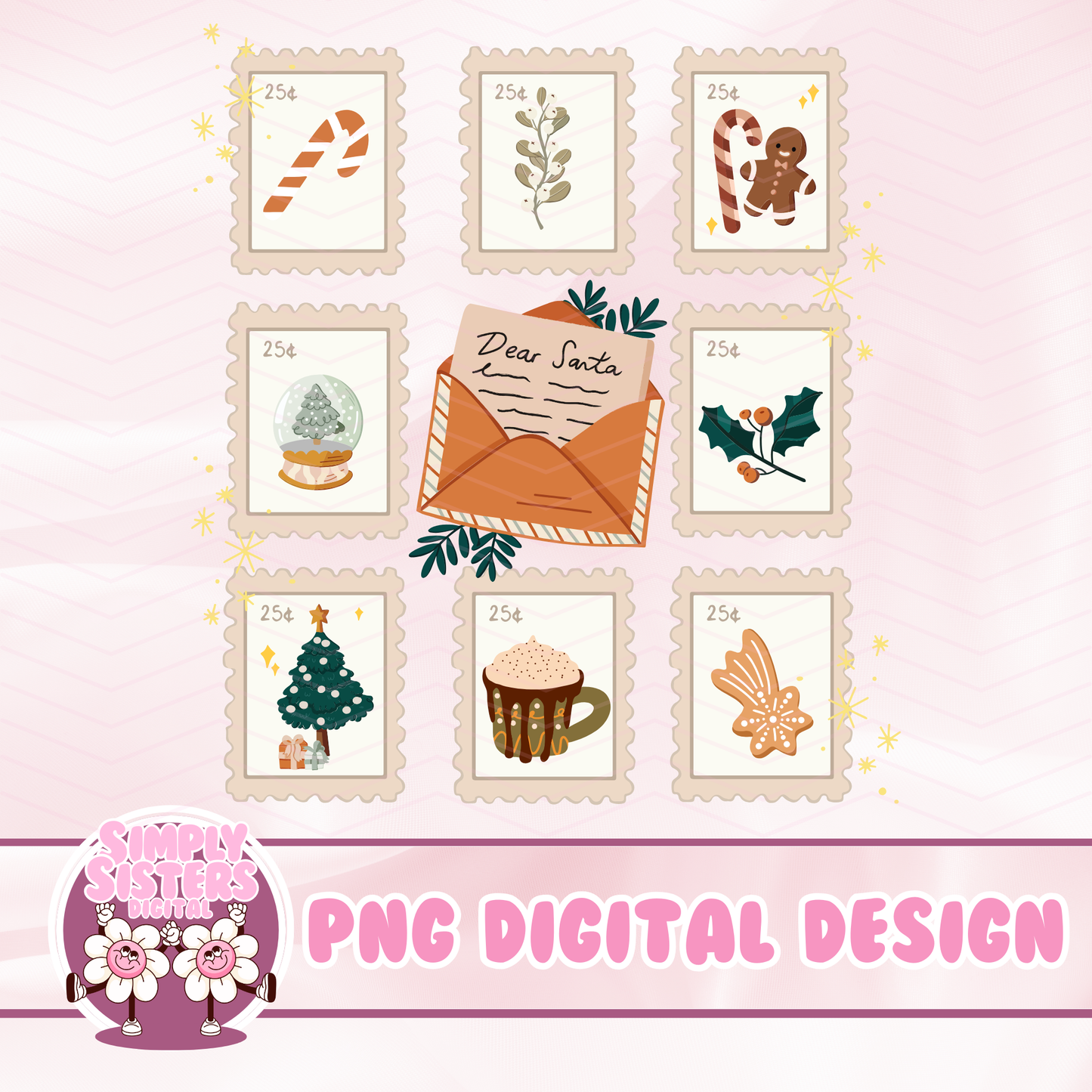 CHRISTMAS STAMPS PNG