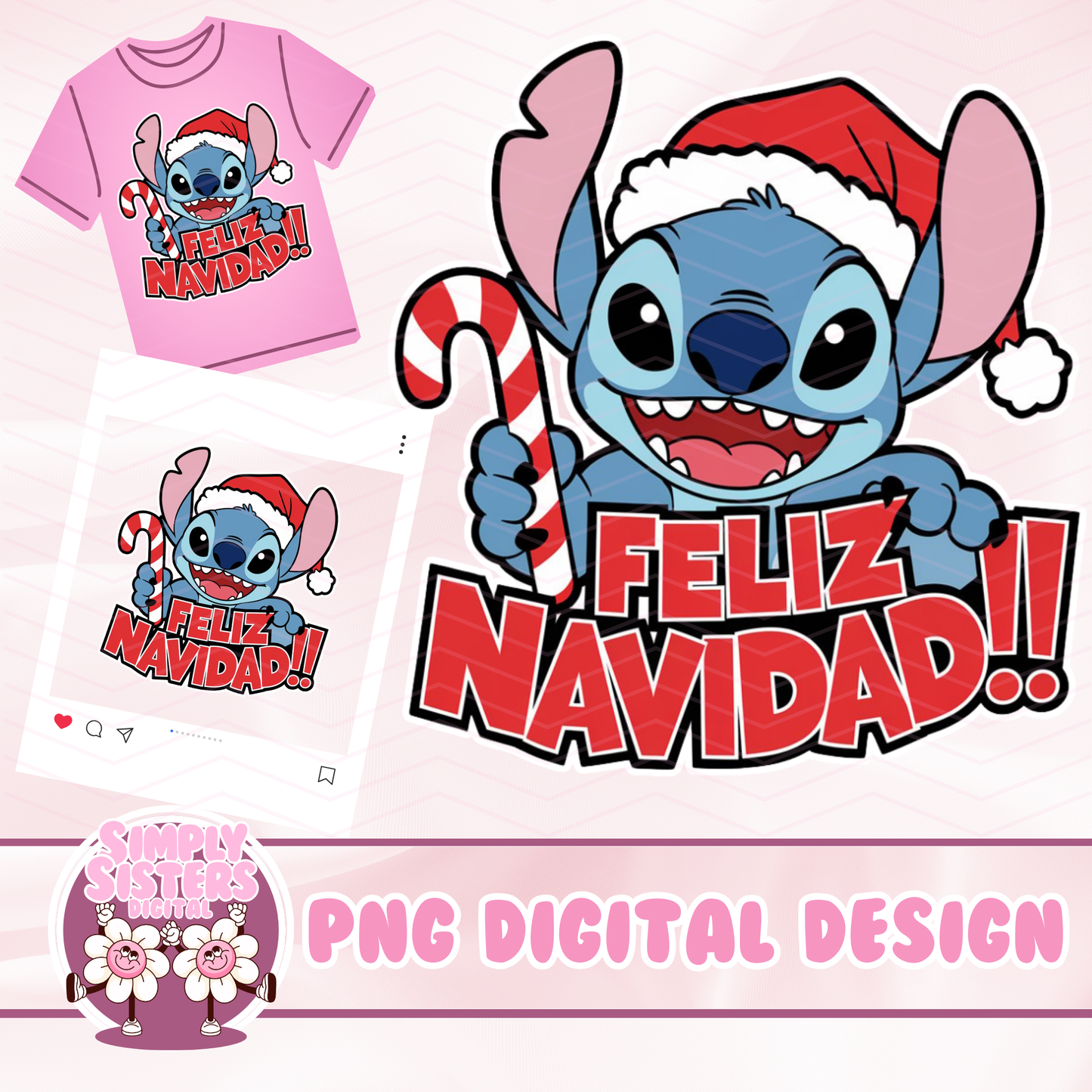 STITCH FELIZ NAVIDAD PNG