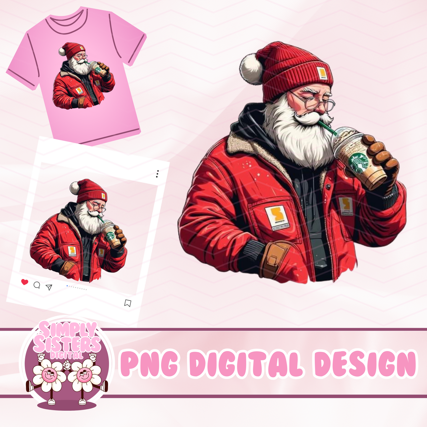 COFFEE DRINKING SANTA