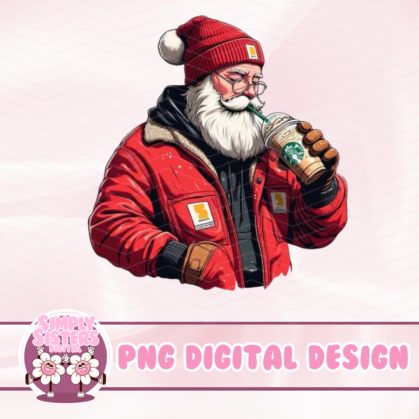COFFEE DRINKING SANTA