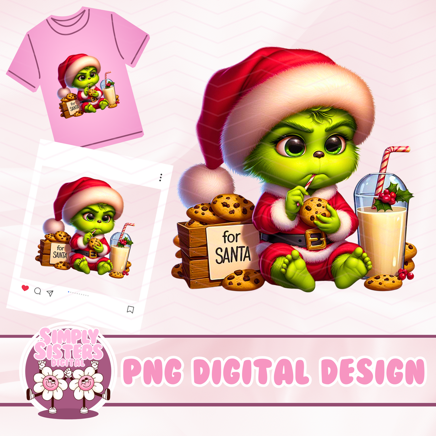 BABY GRINCH COOKIES FOR SANTA