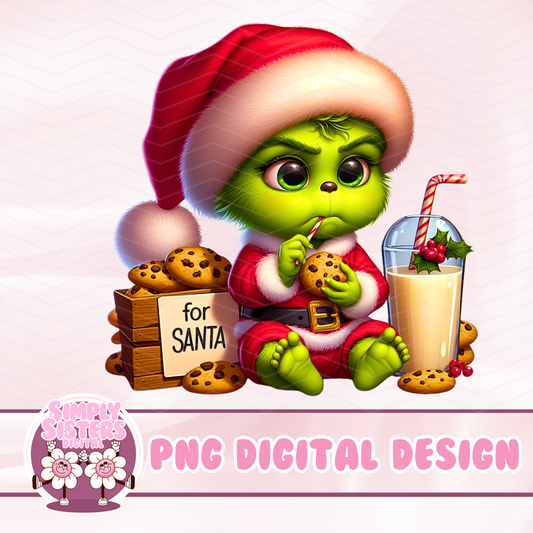 BABY GRINCH COOKIES FOR SANTA