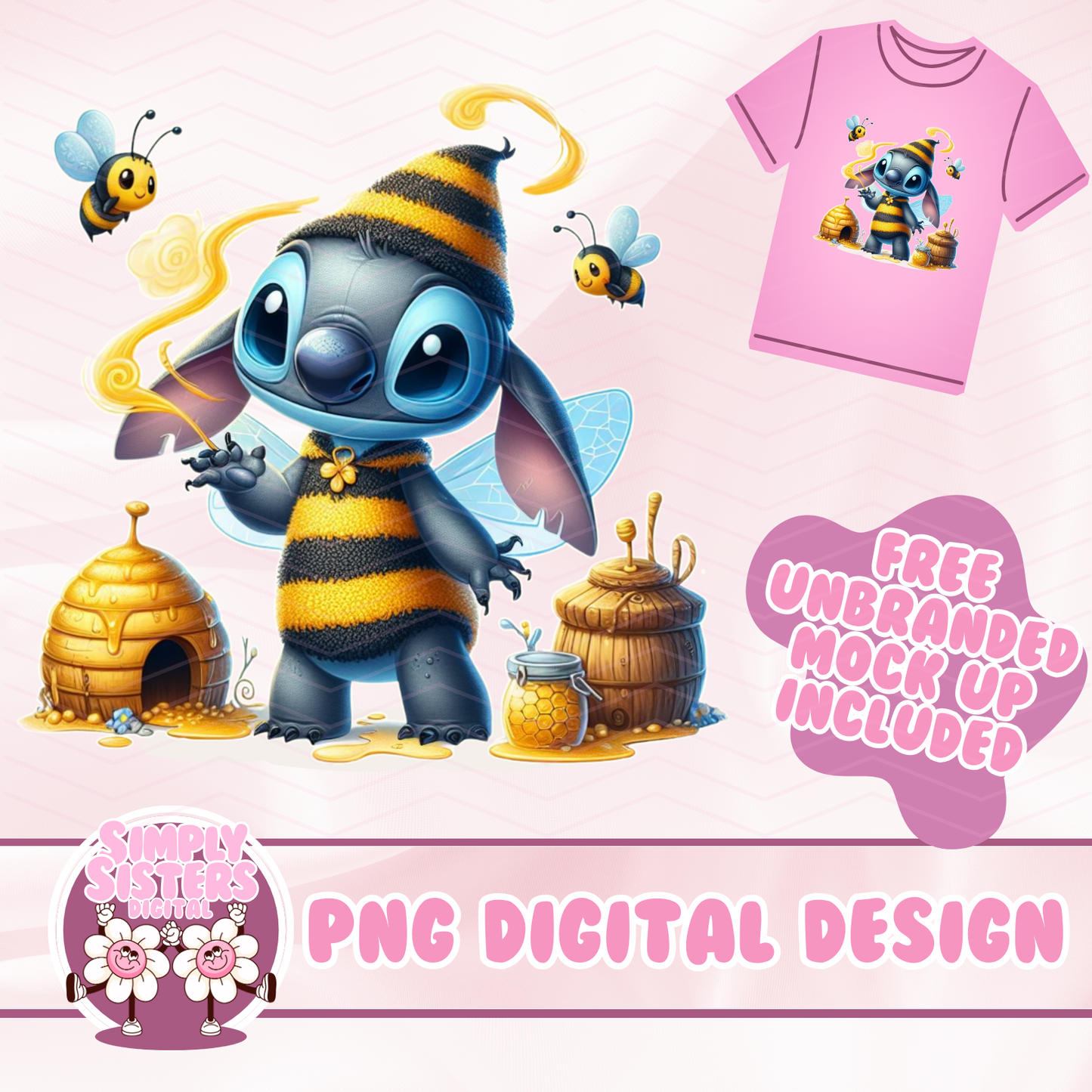 BUMBLE BEE STITCH PNG