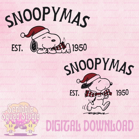 SNOOPYMAS EMBROIDERED PNG